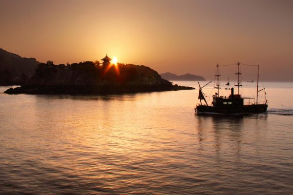 coucher de soleil fukuyama historique tourisme japon hiroshima tomonouchi