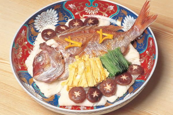 daurade dorade poisson nouilles somen champignons cuisine locale japon fukuyama hiroshima