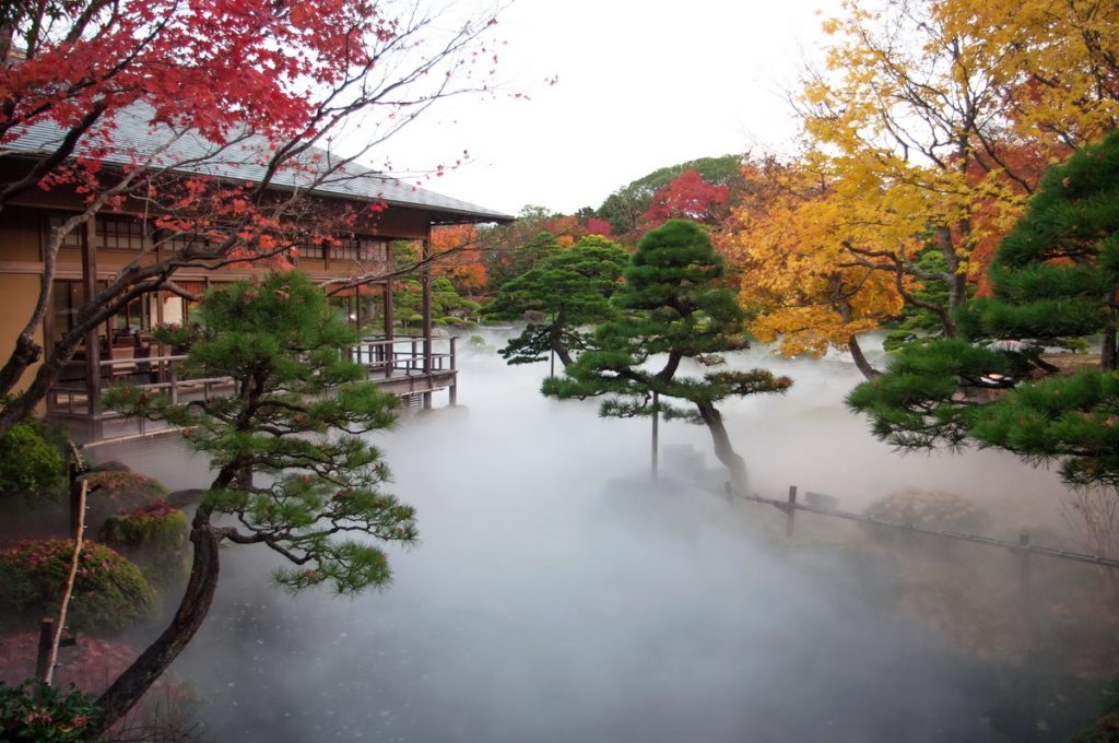 matsue shimane daikonshima yuushien yûshien pivoine jardin japonais botan bonsai pins art traditionnel contemporain cuisine japonaise momiji érable illuminations brume voyage tourisme japon